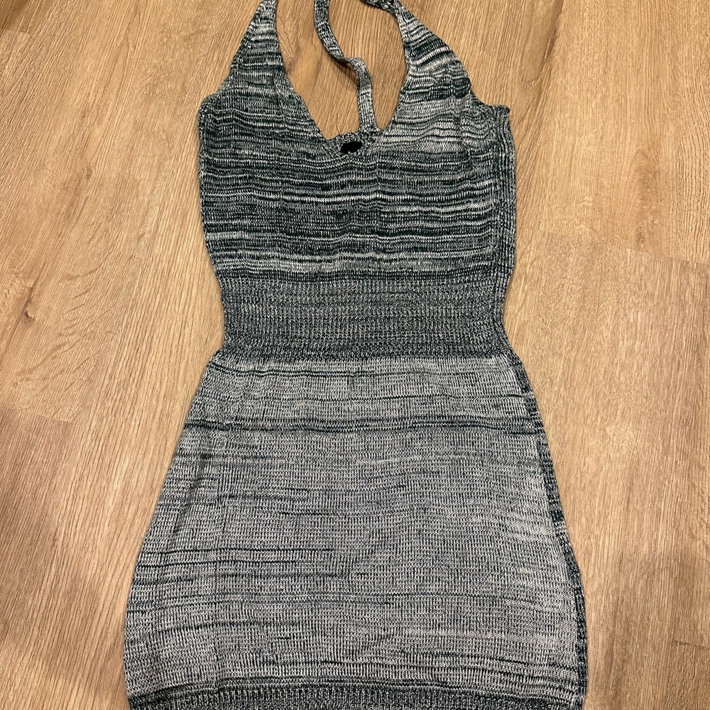 Green Halter Knit Dress by Know One Cares